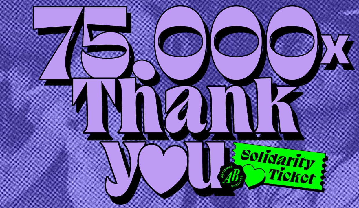 Thanks to you, we’ve raised a record €75.000 for AB’s Solidarity Ticket