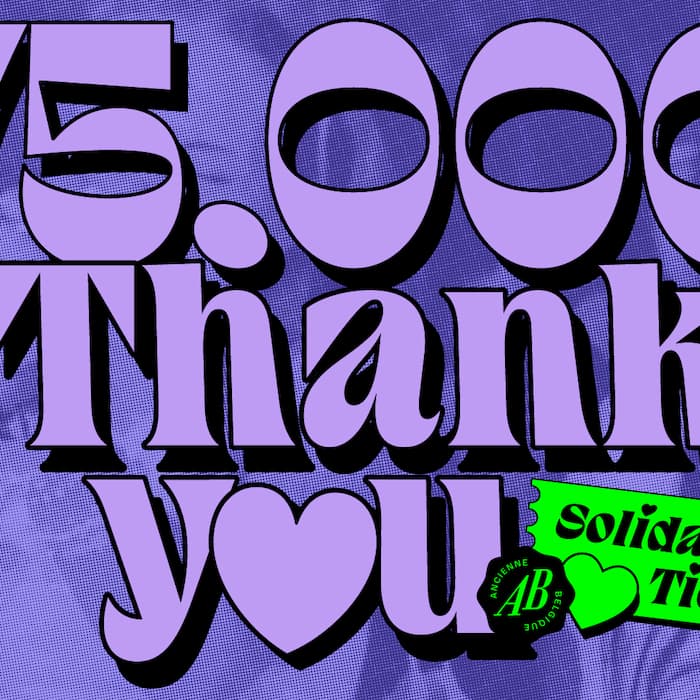 Thanks to you, we’ve raised a record €75.000 for AB’s Solidarity Ticket